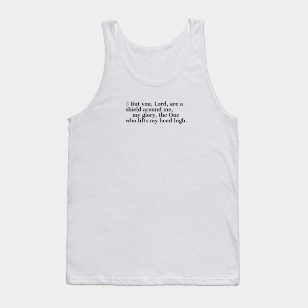 Psalm 3:3 Scripture Bible Verse Tank Top by Designedby-E